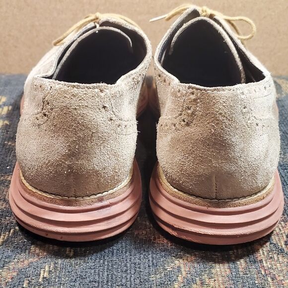 Cole Haan Lunarlon Lunagrand Men\'s Tan Suede Wingtip Shoes Size 10 main image 6
